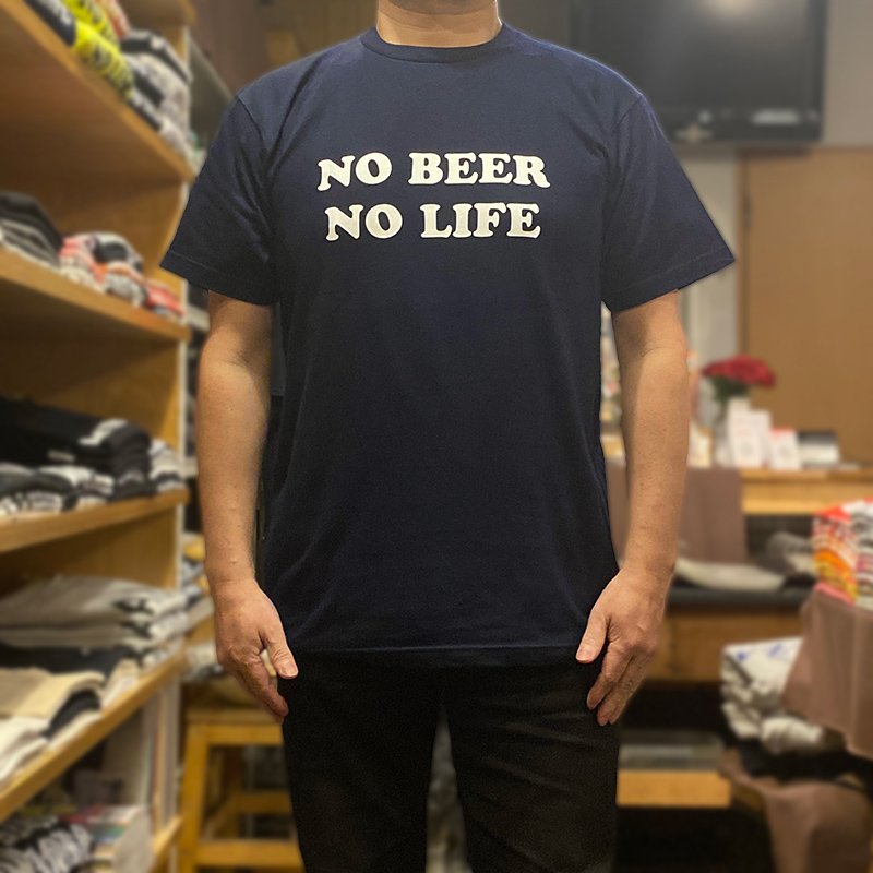 画像2: NO BEER NO LIFE Tシャツ (NAVY) (2)