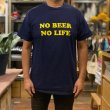 画像2: NO BEER NO LIFE Tシャツ (NAVY/YELLOW) (2)