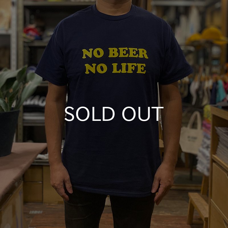 画像2: NO BEER NO LIFE Tシャツ (NAVY/YELLOW) (2)