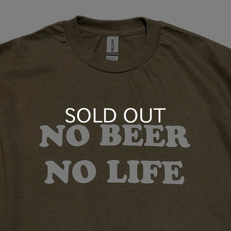 画像2: NO BEER NO LIFE Tシャツ (OLIVE/WHITE) (2)