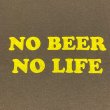 画像2: NO BEER NO LIFE Tシャツ (OLIVE/YELLOW) (2)