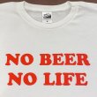 画像4: NO BEER NO LIFE Tシャツ (OFF WHITE/RED) (4)