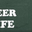 画像4: NO BEER NO LIFE POCKET Tシャツ (FOREST GREEN) (4)