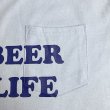 画像4: NO BEER NO LIFE POCKET Tシャツ (LIGHT BLUE/NAVY) (4)