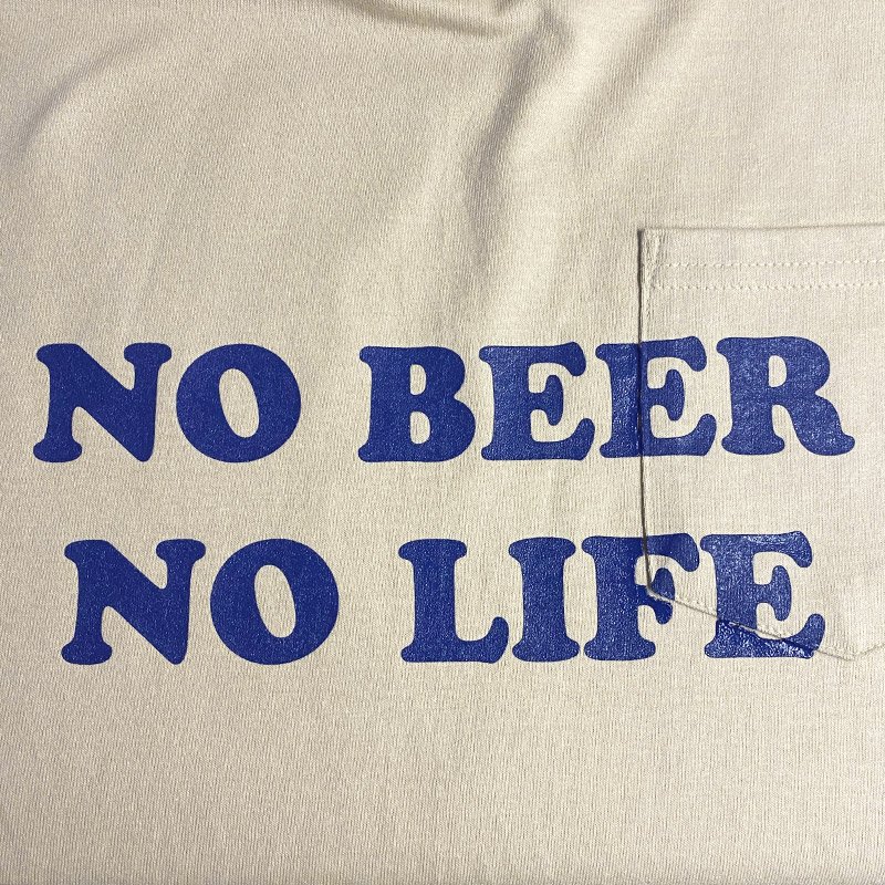 画像3: NO BEER NO LIFE POCKET Tシャツ (SAND/NAVY) (3)