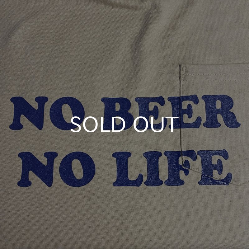 画像3: NO BEER NO LIFE POCKET Tシャツ (SAND/NAVY) (3)