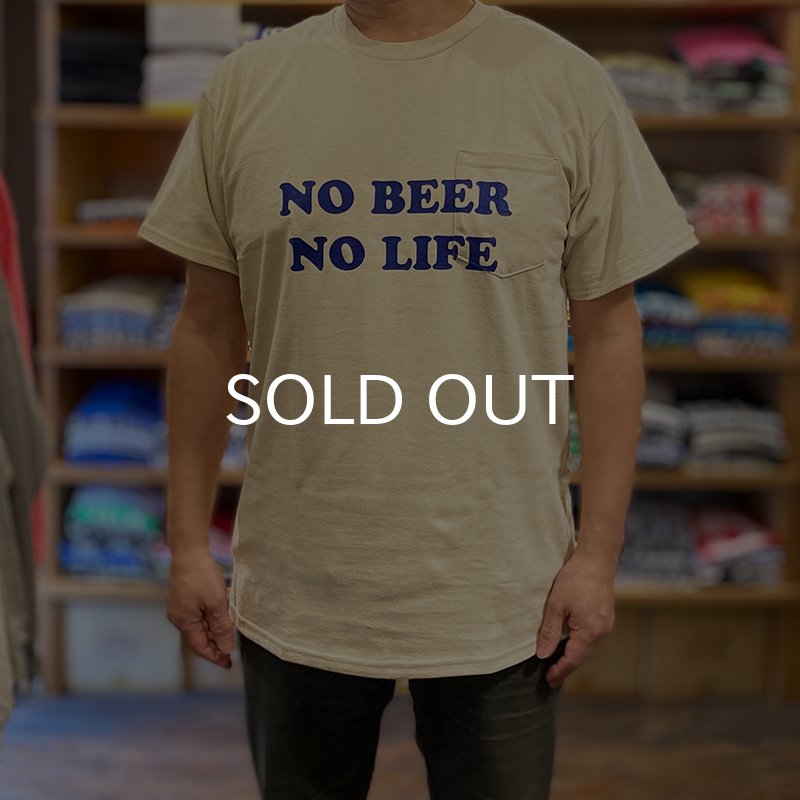 画像7: NO BEER NO LIFE POCKET Tシャツ (SAND/NAVY) (7)