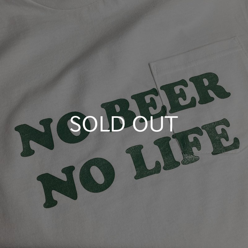 画像2: NO BEER NO LIFE POCKET Tシャツ (WHITE/BRITISH GREEN) (2)