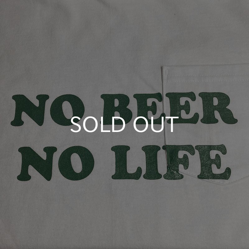 画像3: NO BEER NO LIFE POCKET Tシャツ (WHITE/BRITISH GREEN) (3)