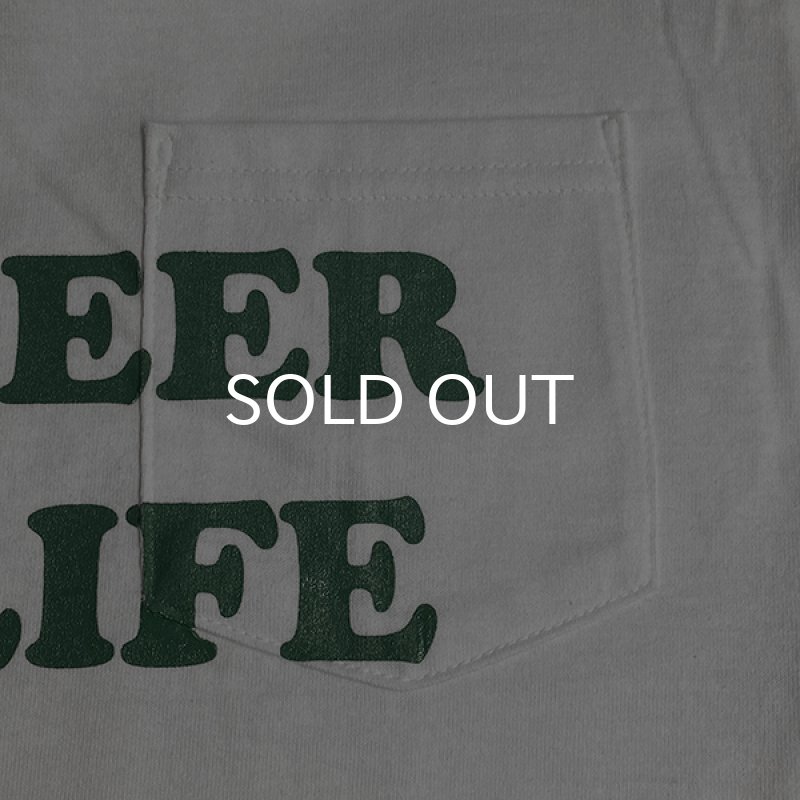 画像4: NO BEER NO LIFE POCKET Tシャツ (WHITE/BRITISH GREEN) (4)