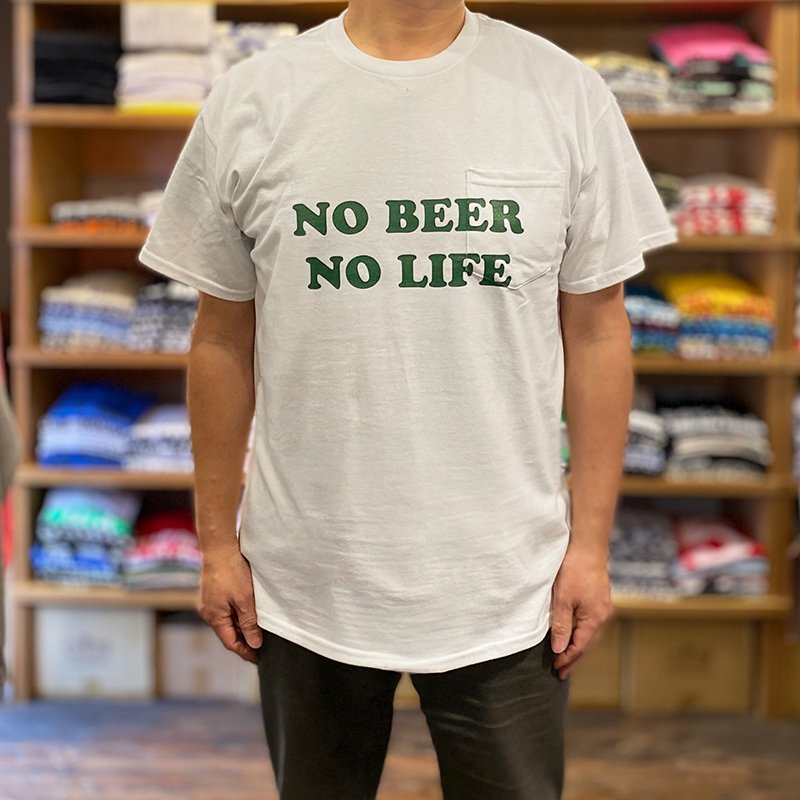 画像7: NO BEER NO LIFE POCKET Tシャツ (WHITE/BRITISH GREEN) (7)