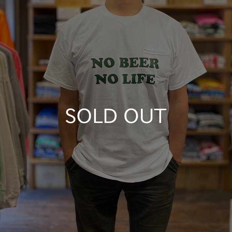 画像6: NO BEER NO LIFE POCKET Tシャツ (WHITE/BRITISH GREEN) (6)