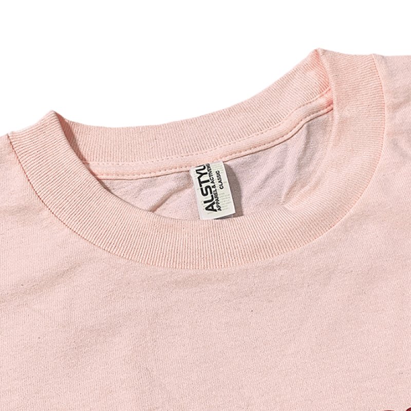 画像2: NO BEER NO LIFE Tシャツ (PINK/BORDEAUX) (2)