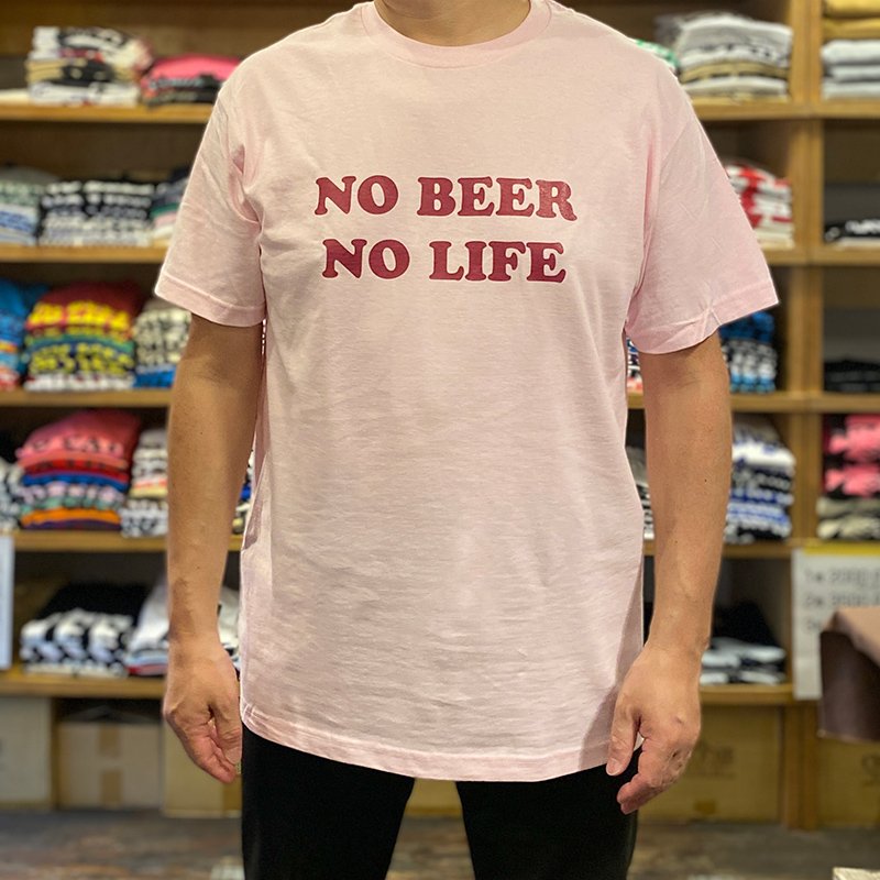 画像5: NO BEER NO LIFE Tシャツ (PINK/BORDEAUX) (5)