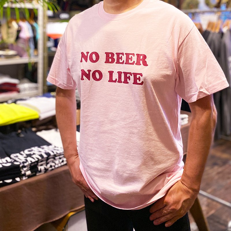 画像3: NO BEER NO LIFE Tシャツ (PINK/BORDEAUX) (3)
