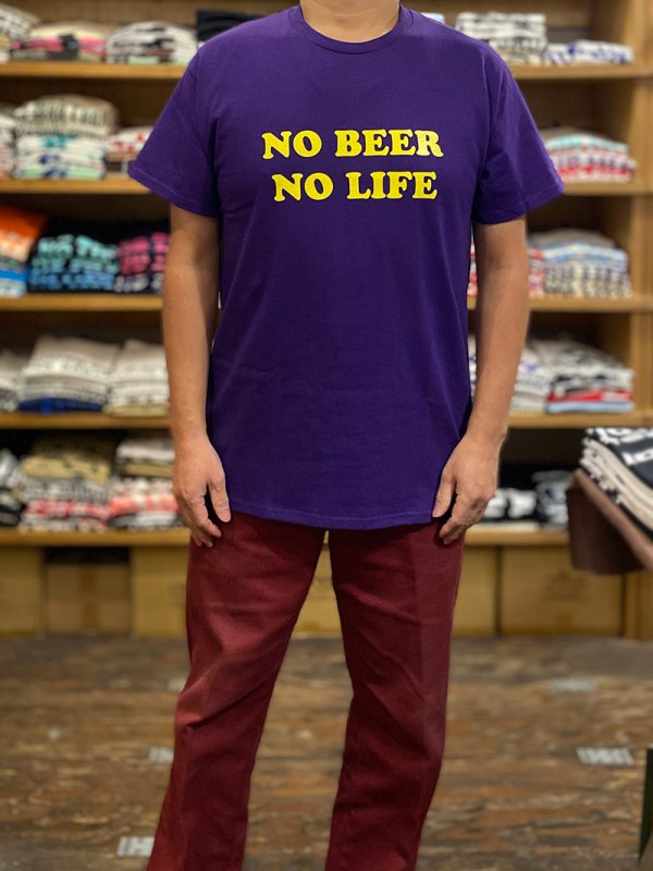 画像4: NO BEER NO LIFE Tシャツ (PURPLE/YELLOW) (4)