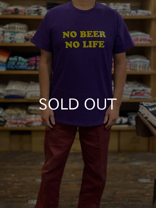 画像4: NO BEER NO LIFE Tシャツ (PURPLE/YELLOW) (4)