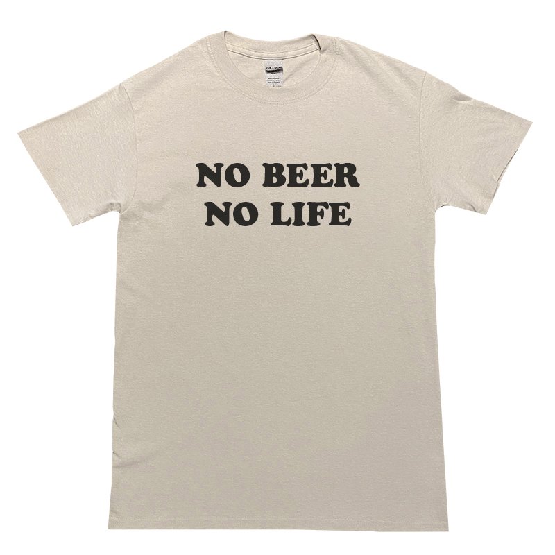 画像1: NO BEER NO LIFE Tシャツ (SAND) (1)