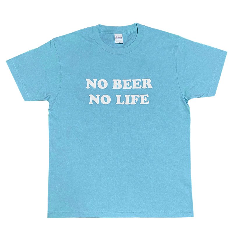 画像1: 【SALE】NO BEER NO LIFE Tシャツ (SEA BLUE) (1)