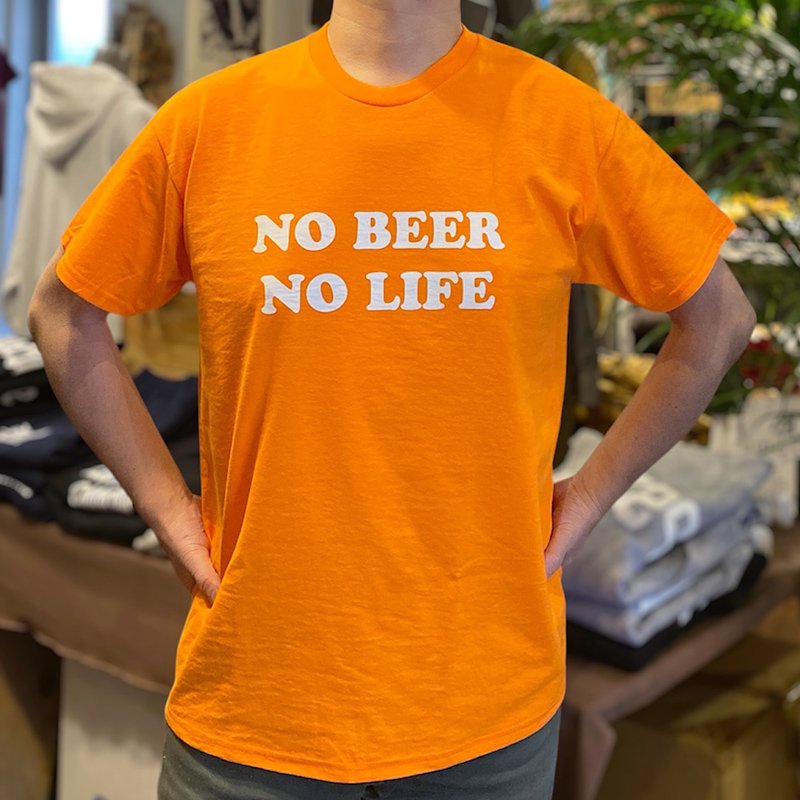 画像4: 【SALE】NO BEER NO LIFE Tシャツ (SAFETY ORANGE/WHITE) (4)