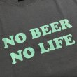 画像2: NO BEER NO LIFE Tシャツ (SUMI/PASTEL GREEN) (2)