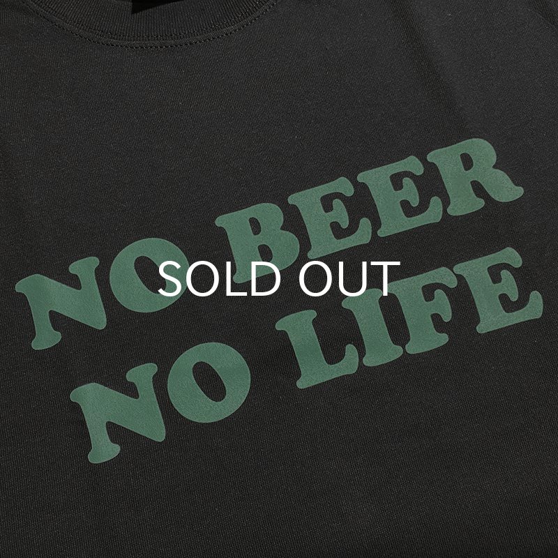 画像2: NO BEER NO LIFE Tシャツ (SUMI/PASTEL GREEN) (2)