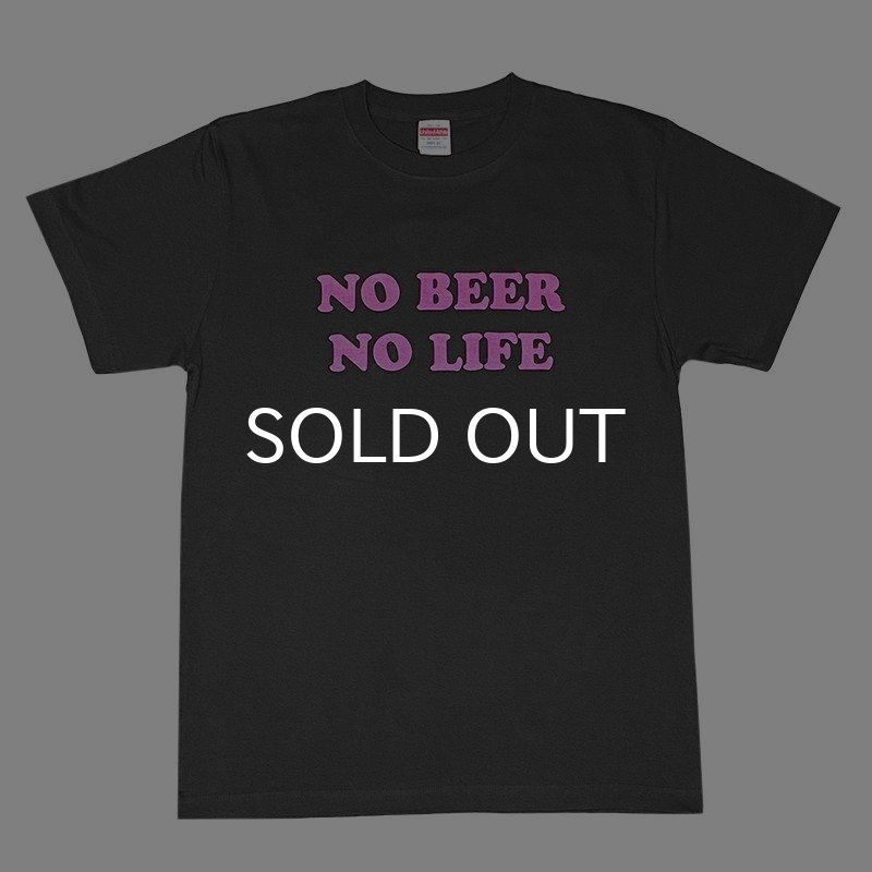 画像1: NO BEER NO LIFE Tシャツ (SUMI/ROSE PINK) (1)
