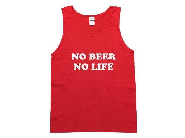 画像1: 【SALE】NO BEER NO LIFE タンクトップ (RED) (1)