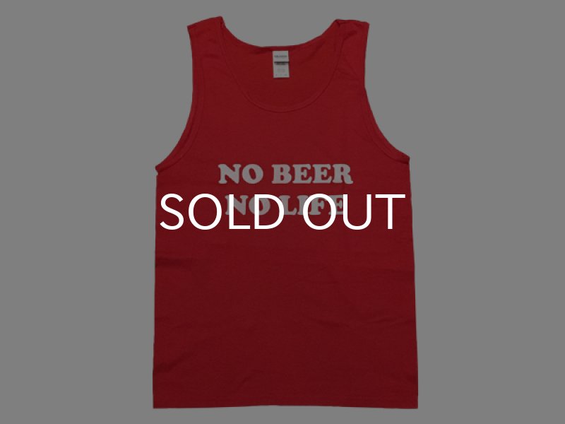 画像1: 【SALE】NO BEER NO LIFE タンクトップ (RED) (1)