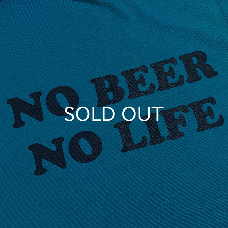 画像2: 【SALE】NO BEER NO LIFE Tシャツ (TURQUOISE/NAVY) (2)