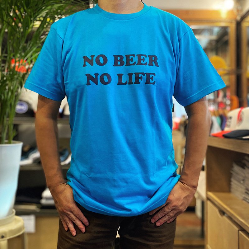 画像3: NO BEER NO LIFE Tシャツ (TURQUOISE/NAVY) (3)