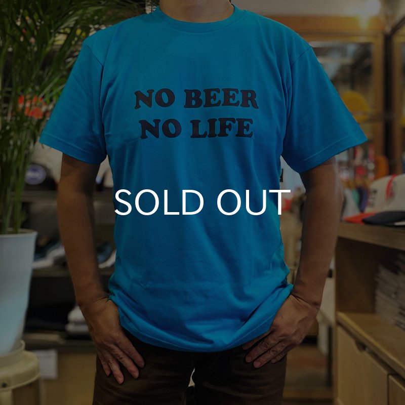 画像3: 【SALE】NO BEER NO LIFE Tシャツ (TURQUOISE/NAVY) (3)