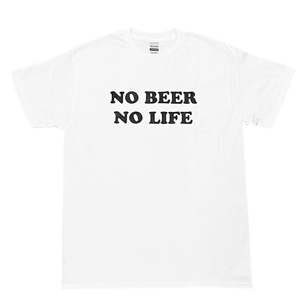 画像1: NO BEER NO LIFE Tシャツ (WHITE) (1)