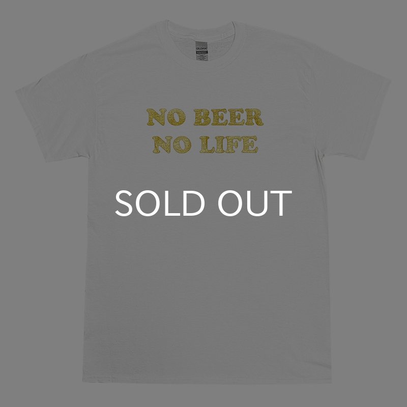 画像1: NO BEER NO LIFE Tシャツ (WHITE/GOLD) (1)