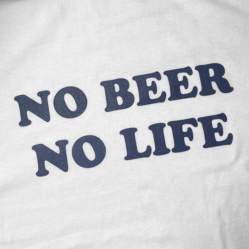 画像2: NO BEER NO LIFE Tシャツ (WHITE/NAVY) (2)