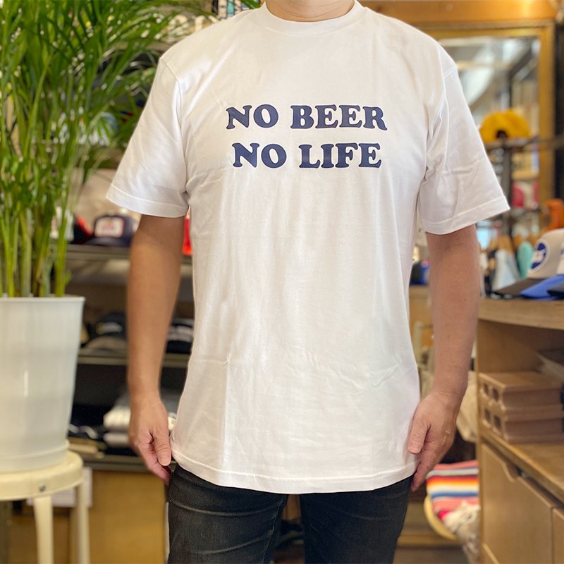 画像3: NO BEER NO LIFE Tシャツ (WHITE/NAVY) (3)
