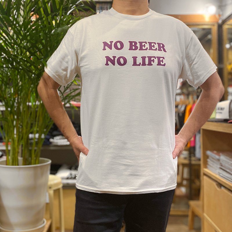画像3: 【SALE】NO BEER NO LIFE Tシャツ (WHITE/PURPLE) (3)