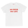画像1: NO BEER NO LIFE Tシャツ (WHITE/RED) (1)