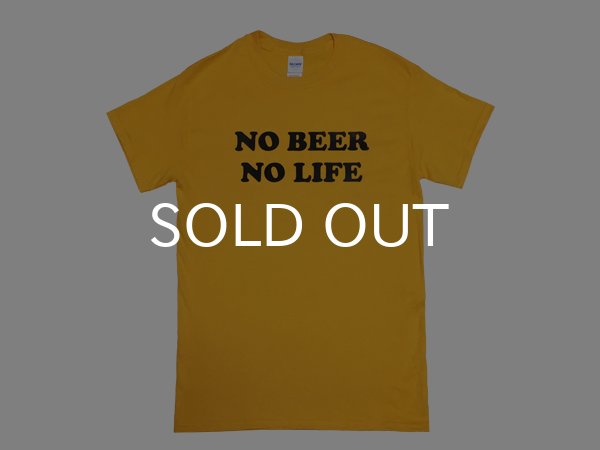 画像1: NO BEER NO LIFE Tシャツ (YELLOW GOLD) (1)
