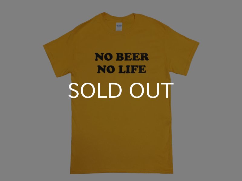画像1: NO BEER NO LIFE Tシャツ (GOLD) (1)