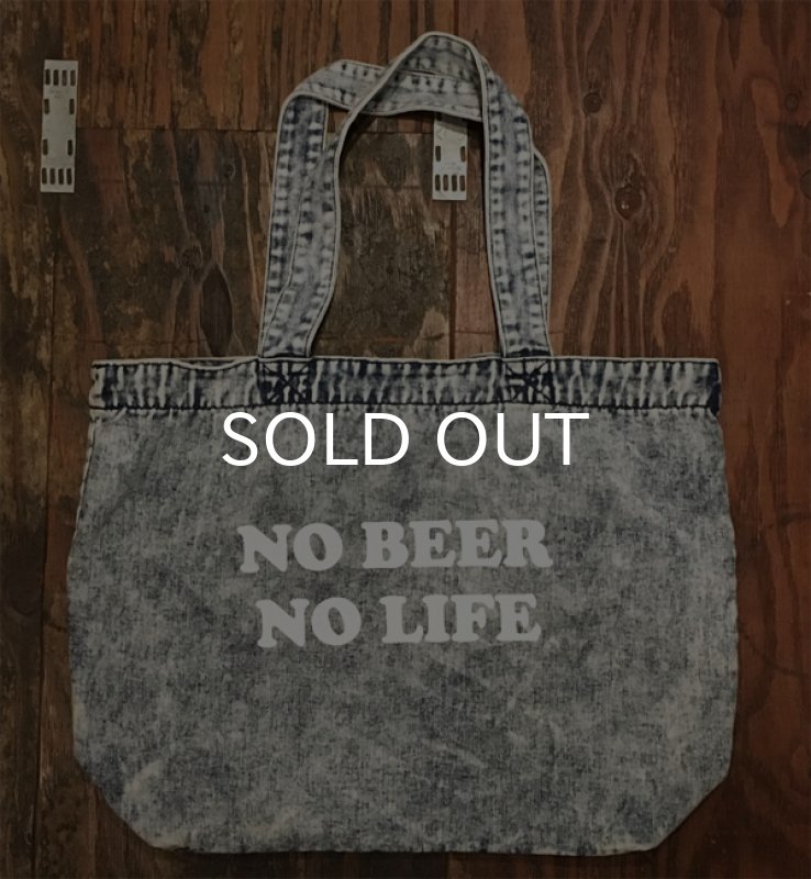 画像2: NO BEER NO LIFE デニムトートバッグ (CHEMICAL) (2)