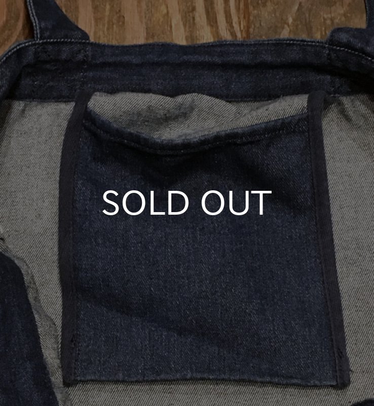 画像3: NO BEER NO LIFE デニムトートバッグ (DARK BLUE) (3)