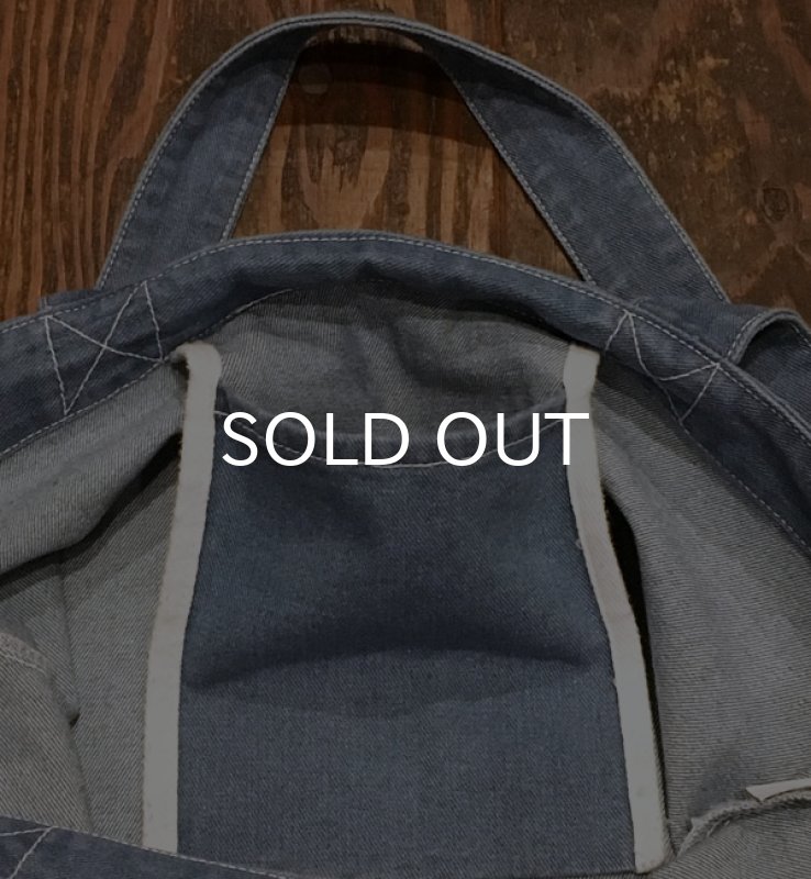 画像2: NO BEER NO LIFE デニムトートバッグ (LIGHT BLUE/NAVY) (2)