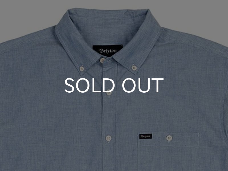 画像2: BRIXTON / CENTRAL S/S WOVEN SHIRTS (LIGHT BLUE CHAMBRAY) (2)