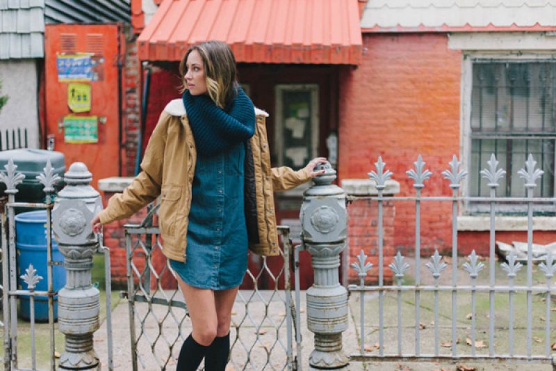 画像2: BRIXTON / GRACE SCARF (NAVY) (2)