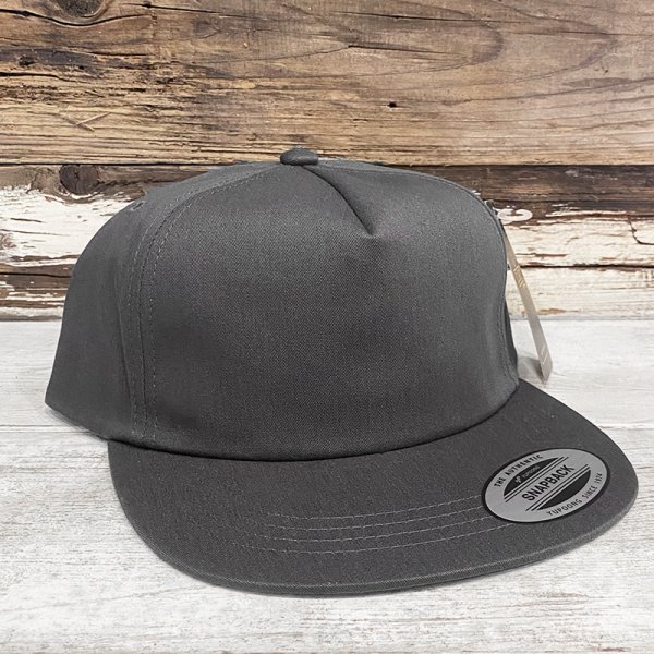 画像1: FLEXFIT / UNSTRUCTURED 5-PANEL SNAPBACK CAP (CHARCOAL) (1)