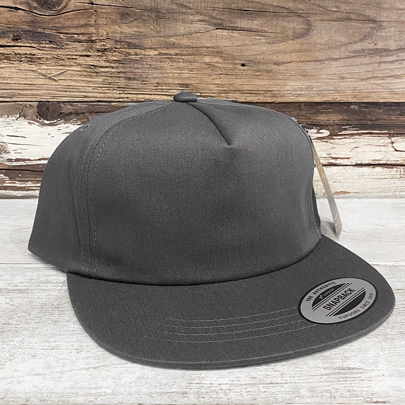 画像1: 【お取寄せ】FLEXFIT / UNSTRUCTURED 5-PANEL SNAPBACK CAP (CHARCOAL) (1)