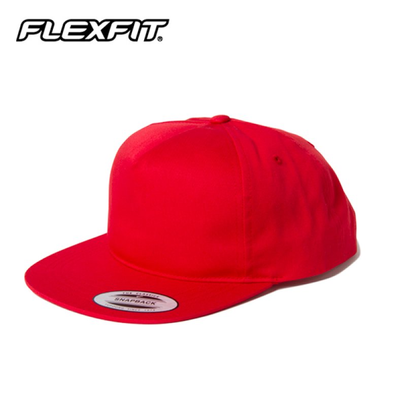 画像1: 【お取寄せ】FLEXFIT / UNSTRUCTURED 5-PANEL SNAPBACK CAP (RED) (1)