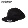画像1: FLEXFIT / UNSTRUCTURED 5-PANEL SNAPBACK CAP (BLACK) (1)