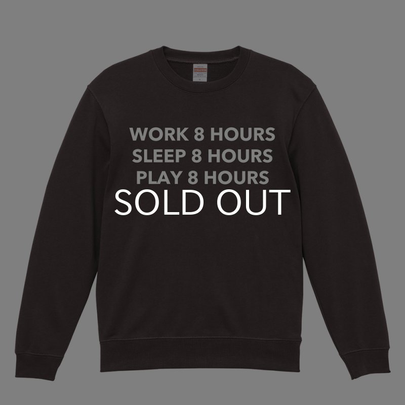 画像2: 8 HOURS CREWNECK (CHARCOAL) (2)